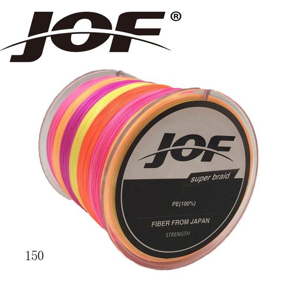 

jof 150m fishing brand japan multifilament pe braided fishing line 8 strands braided wires 13lb-200lb bbyega tore2010
