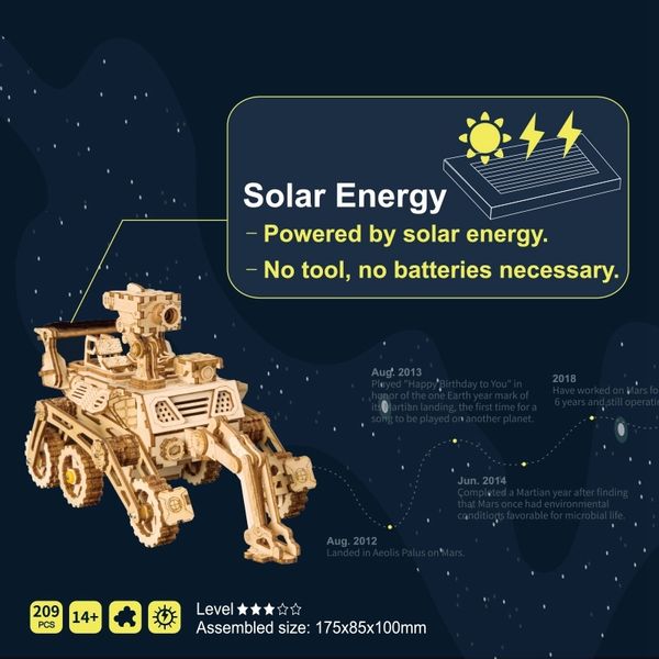 

robotime 4 kind wooden solar energy powered 3d moveable space hunting diy model creative toy gift for child ls402 y200413