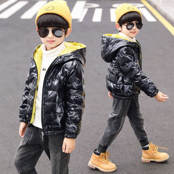 

boy's jacket 2020 new type of children's lightweight coat for children in autumn and winter ultra light white duck down trend, Blue;gray