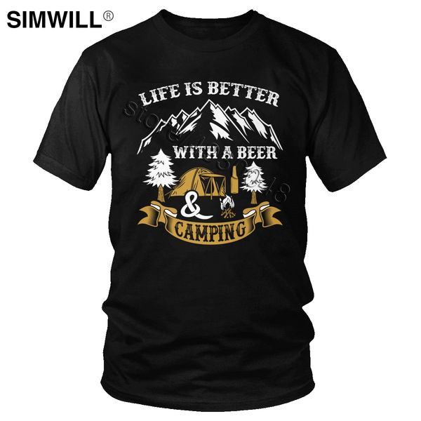 

fashion camping bonfire tee stylish short sleeved life is better with a beer outdoors campfire gift hooded sweatshirt hoodie men t shirt