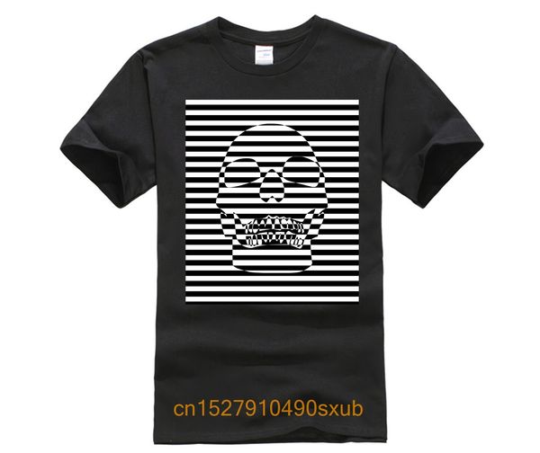 

череп удивительного optical illusion design shirt хэллоуин 100% хлопок футболка марка одежда топы тис спорт с капюшоном hoodie