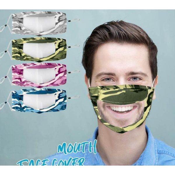 

camouflage deaf mute face mask clear mouth window dustproof mask for deaf lip reading mouth mask with adj sqcwuz ppshop01