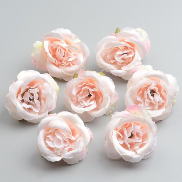

50pcs artificial peony pink silk flower heads for wedding home decoration diy headmade scrapbooking wreath fake bbyapl