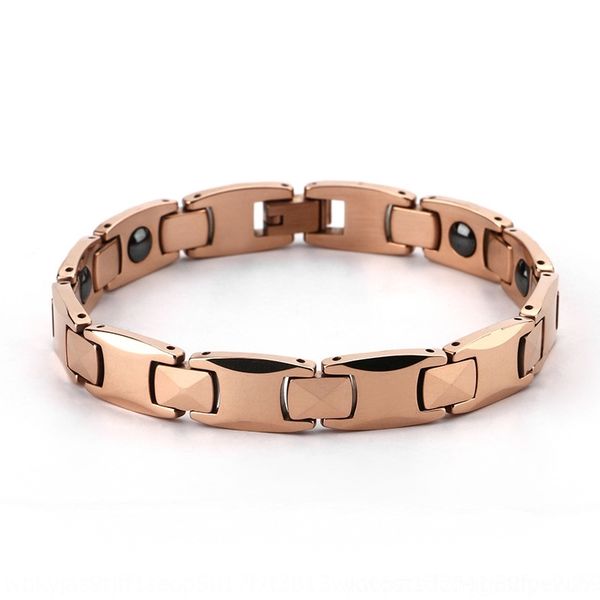 

gv8xn toma tungsten gold braceletbracelet gold braceletmagnet germanium magnetic bracelet rose steel pjmk4 couple bracelet, Golden;silver