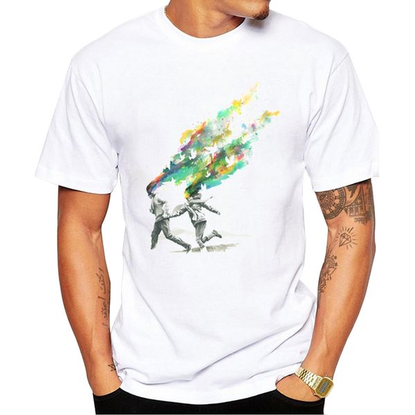 

teehub fashion emanate funny birds flying printed short sleeve casual hipster sport hooded sweatshirt hoodie t shirt