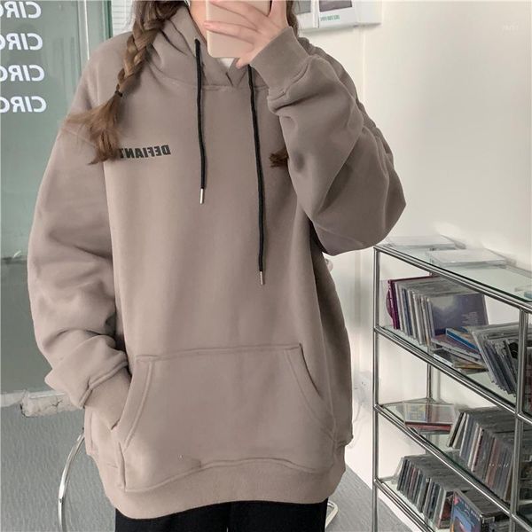 

vintage casual plus size hoodies for teens oversized sweatshirt women harajuku hoodie plus size pocket girls preppy style autumn1, Black