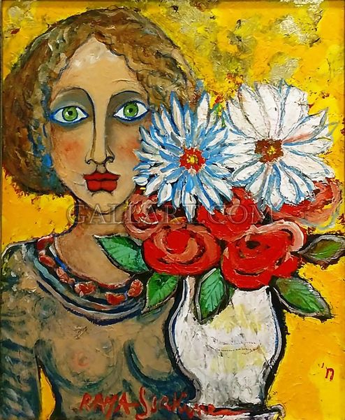 

jeune fille aux yeux verts home decor handpainted & hd print oil painting on canvas wall art canvas pictures 210113