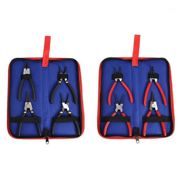 

4pcs retaining clip circlip pliers set elbow straight snap ring repair tool1
