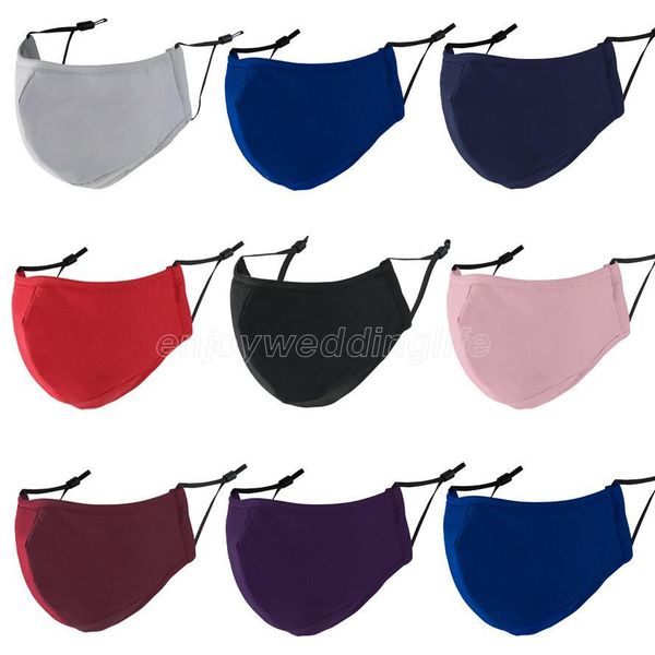 

face mask 3-layer cotton fashion designers face masks breathable black washable anti-haze pm2.5 facemask for men women