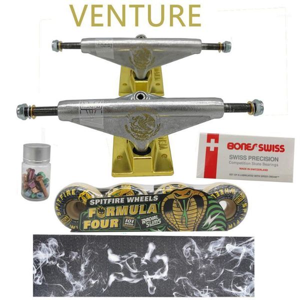 

skateboarding venture skateboard trucks spitfire wheels grizzly grip tape good quality whole set selling1