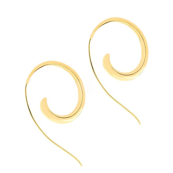 

varole graceful curve hoop earrings for women gold color cute simple long earings fashion jewelry lady gifts oorbellen