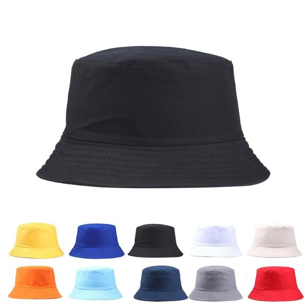 

2019 new portable fashion solid color folding fisherman sun hat outdoor men and women bucket cap multi season cap f sqcxts, Blue;gray