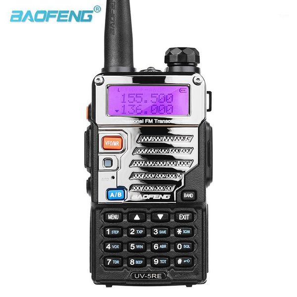 

walkie talkie portable radio baofeng uv-5re dual band two way pofung uv 5re 5w 128ch uhf/vhf display1