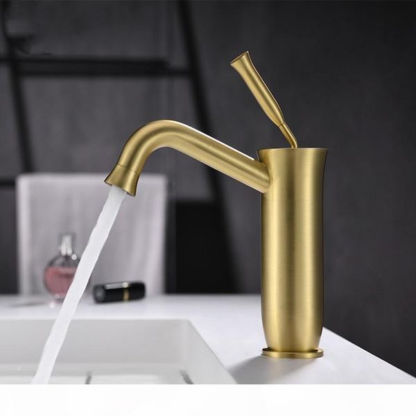 

northern europe style brass bathroom sink faucet cold single handle dual control faucet basin tap gold black chrome