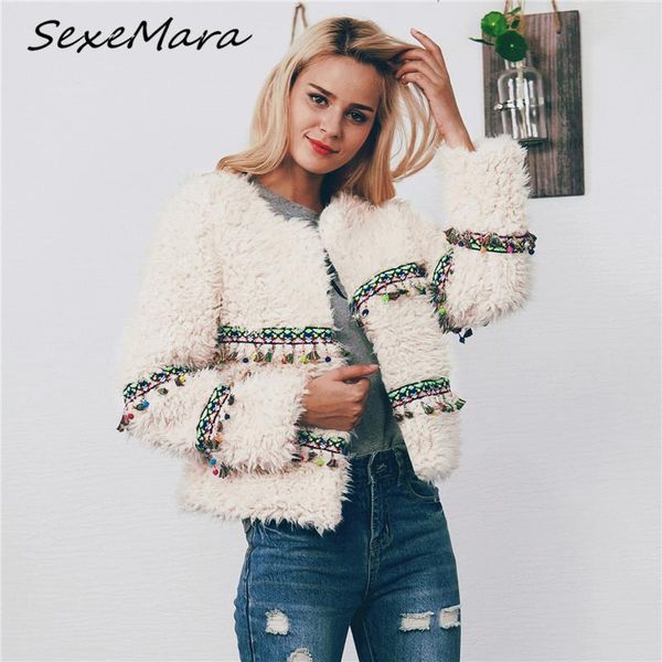 

women's fur & faux 2021 winter fashion women coats patchwork casual slim fit korean style furry jacket, Black