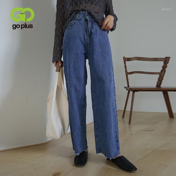 

goplus jeans woman straight pants jeans mujer cintura alta femme 2020 trousers women mom blue high waist clothes c107391
