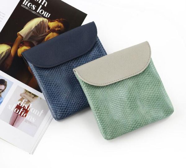 

dhl200pcs min wallet women pu snake prints personal brief square coin purses mix color, Red;black