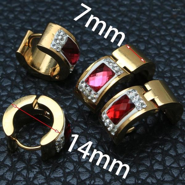 

fashion stainless steel jewelry multi color hoop huggie earrings for woman & girl party gift easkadep1, Golden;silver