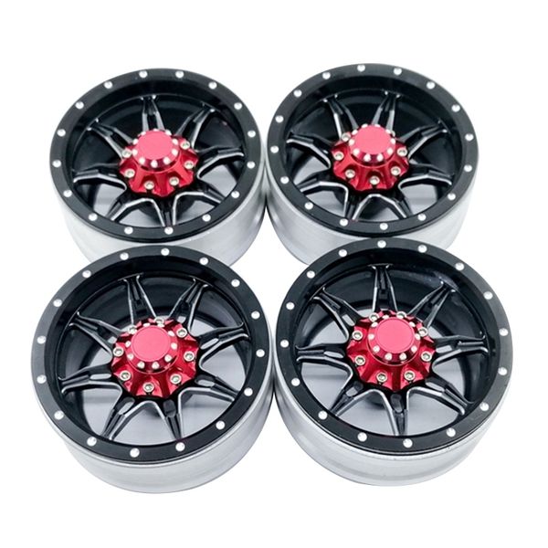 

4pcs rc rock crawler metal wheel rim 1.9 inch beadlock for 1/10 axial scx10 90046 tamiya cc01 d90 d110 tf2 traxxas trx-4 s119