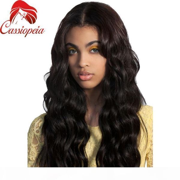 

body wave peruvian virgin human hair lace front hair with natural hairline long glueless full lace wigs for black women, Black;brown