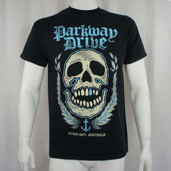 

аутентичные parkway drive byron bay skull logo m l 3xl металкор новый короткий рукав досуг мода лето спорт толстовка толстовка футболка
