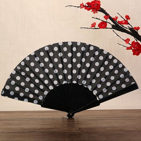 

party favor decorative fans 4 colors chinese folding paper fan retro hand loot wedding favors cool dot personalized1