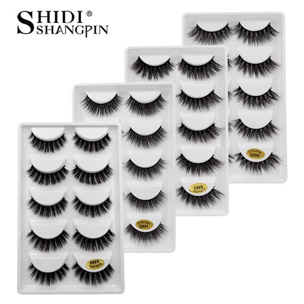 

5 пар 3d mink lashes 100% жестокость free ресницы норка ресницы ресницы природные eye lashes расширения handmade maquiagem wmtjap
