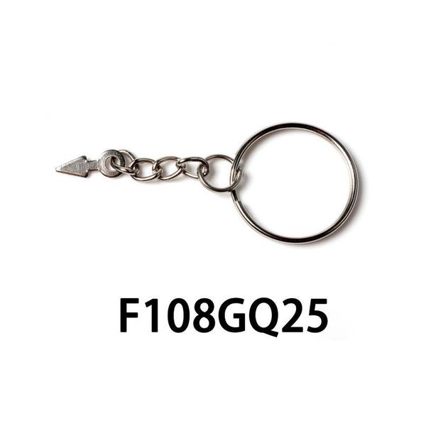 

20pcs/lot screw threaded arrowhead pins keychain split ring key chains keyrings diy retro fashion keychains acc qyluem