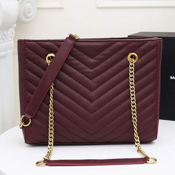 

tote bag classic women shoulder starp purse stripes ladies black chain handbags real leather pouch