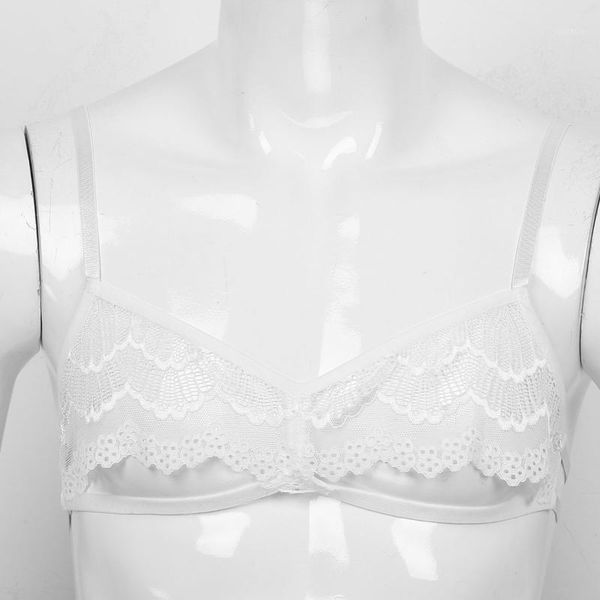 

mens gay see through lace lingerie bras open nipples sissy exotic underwear hollow out wire-unlined lingerie vest bra 1, Red;black