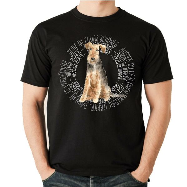 

t-shirt circle airedale terrier watercolor by siviwonder sport hooded sweatshirt hoodie