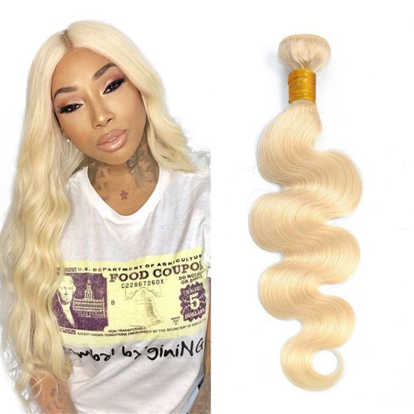 

613 honey blonde body wave human hair bundles brazilian virgin hair 4 bundles 400g 613 blonde human hair extensions peruvian body wave weft, Black