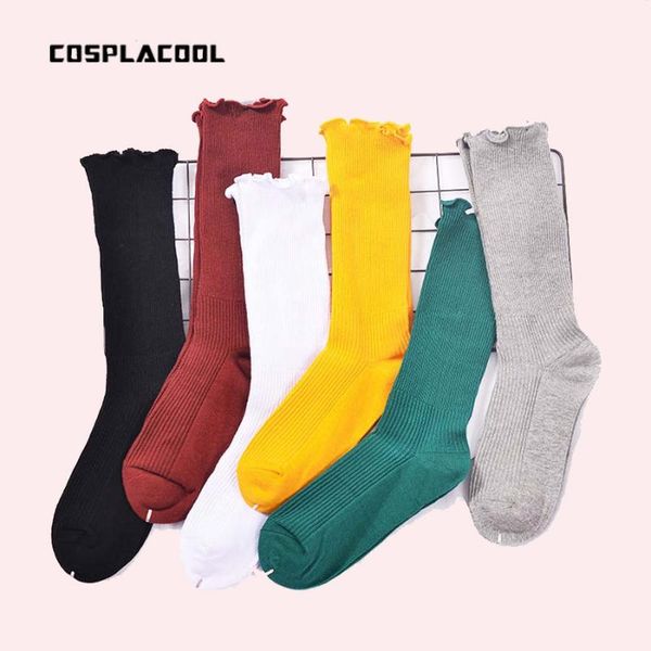 

socks & hosiery [cosplacool] style meias women thick warm comfortable lace lovely cute japanese 6 colors, Black;white