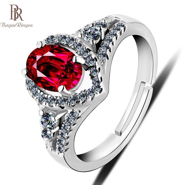 Bague Ringe Gute Verkäufer Sterling Silber S925 Schmuck Ring für Frauen Geometrie Business Party Hochzeit Geburtstagsgeschenk weiblich Y200321