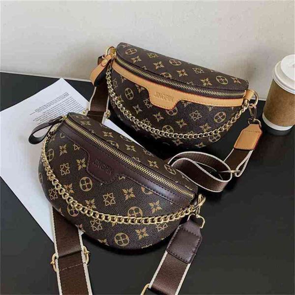 

2022 latest handbag factory store red ins small bag women's printed chest texture single shoulder backpack trend
