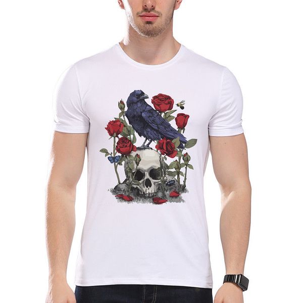 

male selling skull skeleton roses flowers bird bones cool funny joke men t shirt tee summer tee shirt sport hooded sweatshirt hoodie