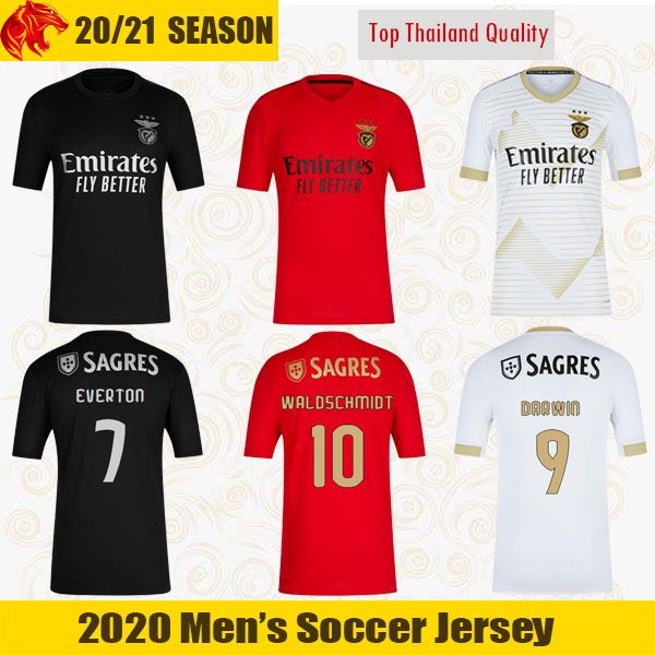 

20 21 sl benfica soccer jerseys seferovic everton 2020 2021 pizzi benfica waldschmidt darwin football shirt rafa pedrinho vinicius jersey, Black;yellow