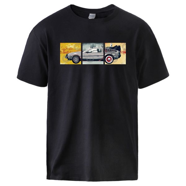 

back to the future for summer short sleeve men's casual loose bodybuilding tshirt tee homme sport hooded sweatshirt hoodie men t shirt