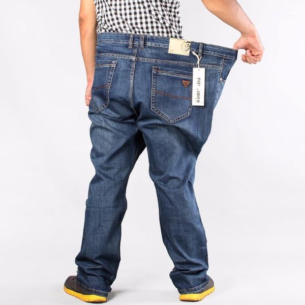 

men's jeans 2021 mens full length retro men casual straight fitness designer plus big size 46 48 50,ja4601, Blue