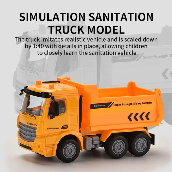 

1:40 abs plastic friction car model toy for kids six-wheel drive fun oparation city transport truck vehicle toy