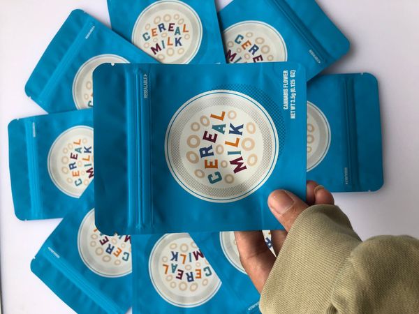 

blue flavors local bags mylar empty label bag hologram and edibles stickers bags milk packaging 3.5g cookies cerel yxlcn loveshop01