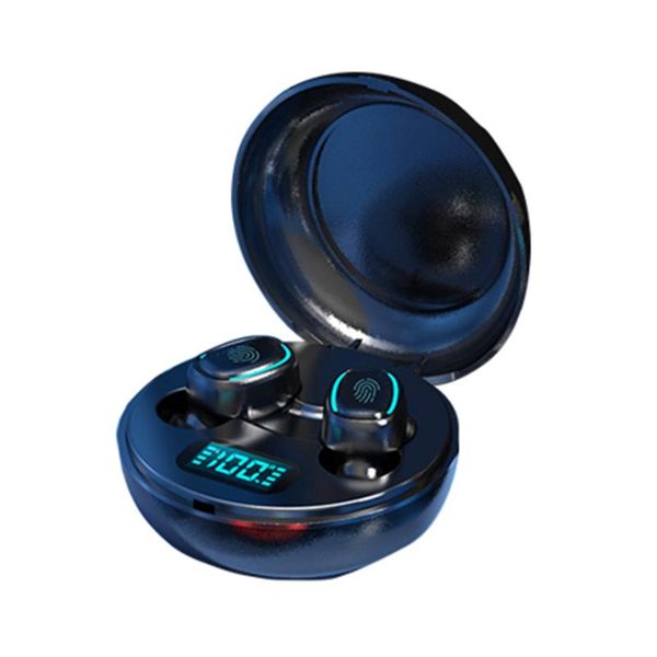 

1 pair c1 bluetooth wireless earbud with mic heavy bass stereo earphone with portable mini led display case charging box