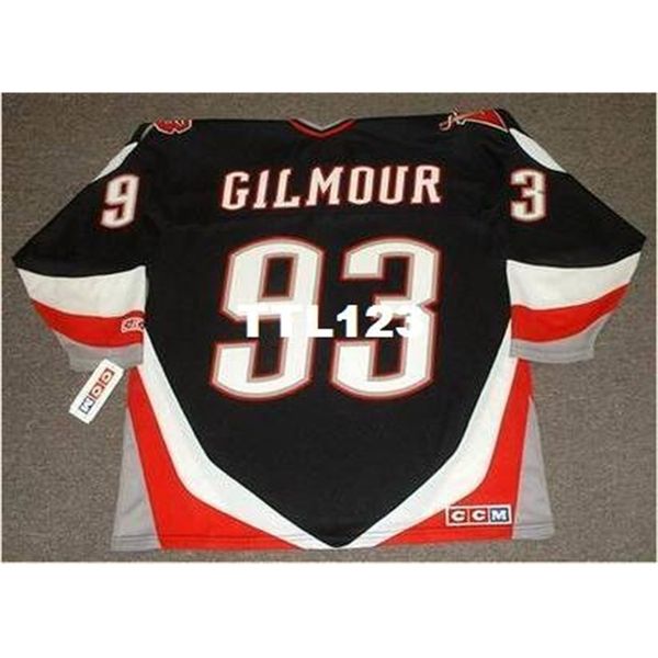 

mens #93 doug gilmour buffalo sabres 1999 ccm retro hockey jersey or custom any name or number retro jersey, Black