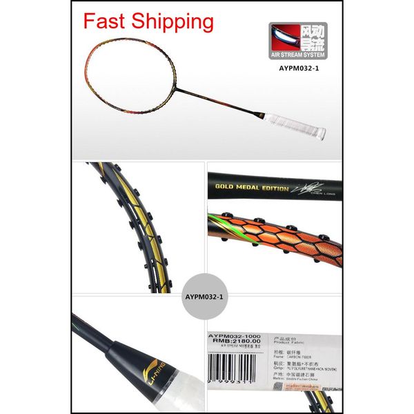 

li-ning air stream n99 ii black golden chen long badminton national team racquet high elasticity carbon rac qylumj yhshop2010