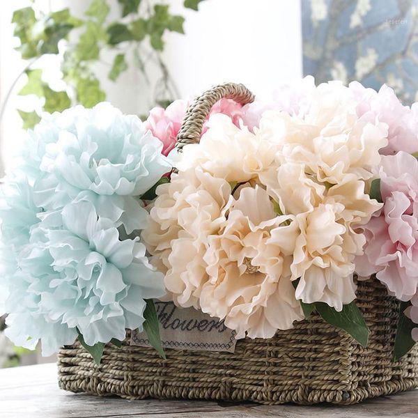 

bridal bouquet 1 bouquet 5 heads peony flower artificial silk fake peony floral wedding christmas home wedding decoration1