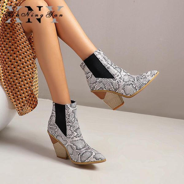 

xiuningyan brand women's ankle boots patent leather pointed toe woman martin boots high heel 10cm handmade shoes plus size 34-48, Black