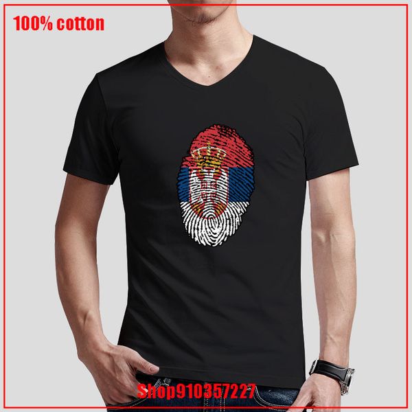 

serbia flag fingerprint t shirt v men tee latest new coming vintage summer tees sport hooded sweatshirt hoodie