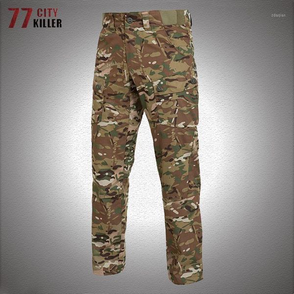 

camouflage tactical pants men outdoor waterproof cargo trousers male cotton multi-pocket wear-resistant combat joggers1, Black