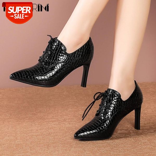 

ribetrini ladies pointed toe patent leather shoes woman spring office fashion fretwork dress pumps women high heels pumps #ac1b