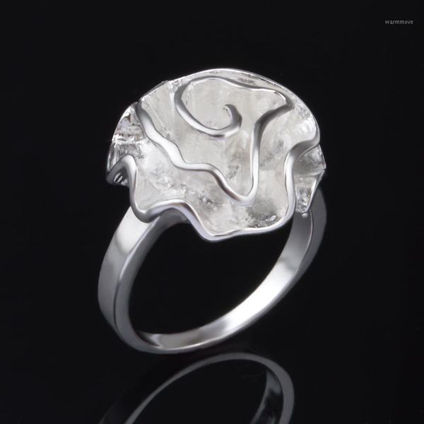 

New Silver Ring Classic Temperament Female Models Simple Fashion Rose Hand Jewelry to Give Gifts1, Slivery;golden